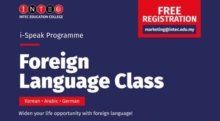 Pick Up Korean, Arabic or German with INTEC Education College's i-Speak Programme