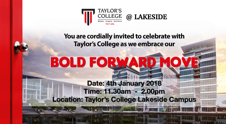 Taylor’s College is Celebrating Their Bold Forward Move With a Bash This January 2018