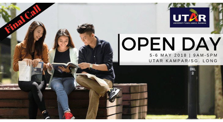 Discover Your Future Pathway at UTAR’s May 2018 Open Day