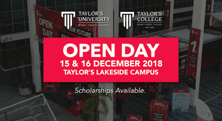 Discover Your Potential Career When You Attend Taylor's Open Day This 15 & 16 December!