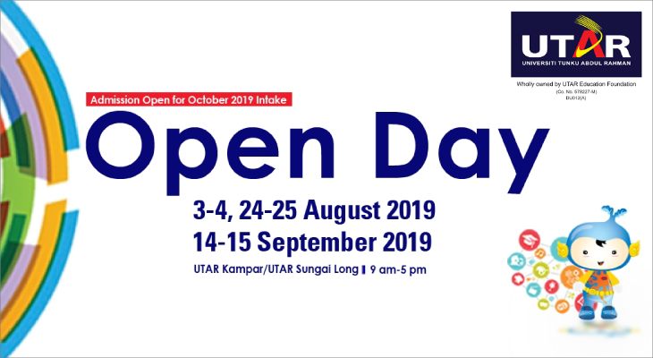 Experience University Life at UTAR’S Open Days This August and September 2019!