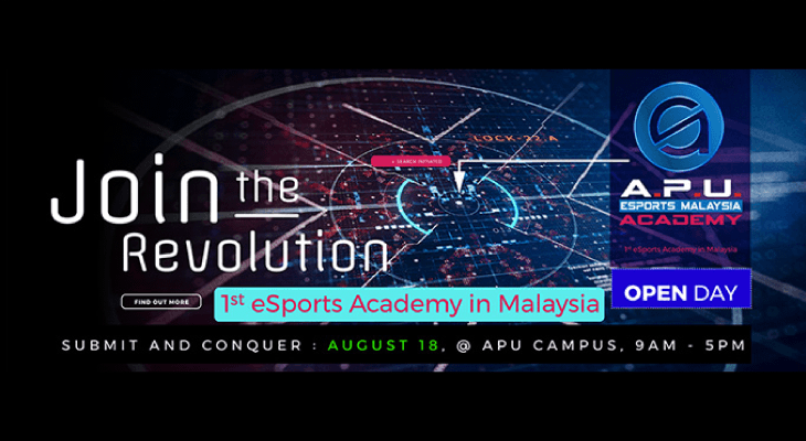 Join the 1st eSports Academy in Malaysia at APU Open Day