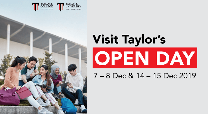 Mark Your Calendars for Taylor’s Open Day This December 2019