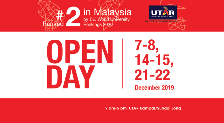 Start Your Education Journey With UTAR’s Open Day This December 2019