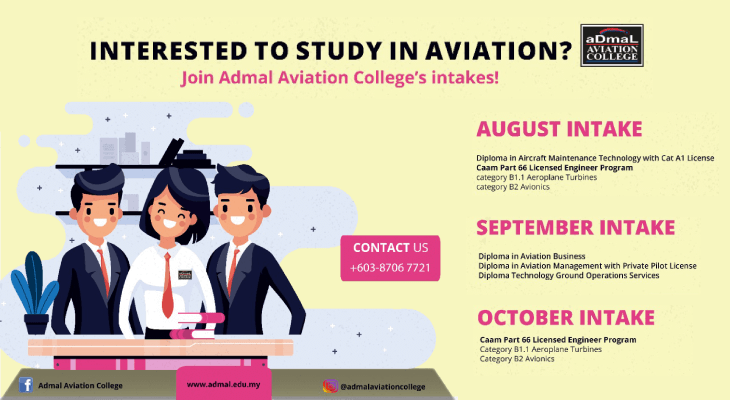 Aim High with ADMAL Aviation College and Enrol for Their 2020 Intake
